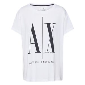 Giorgio Armani Exchange Icon Period Kvinne T-Shirt Hvit XL