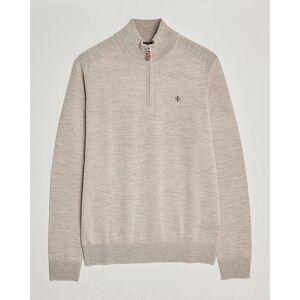 Morris John Merino Half Zip Khaki Melange