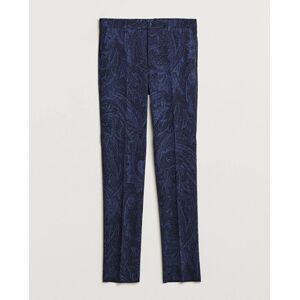 Etro Tonal Paisley Trousers Navy