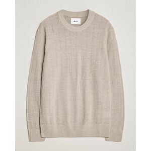 NN07 Jaden Knitted Linen Crew Neck Sweater Irish Cream