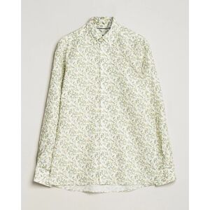 Eton Contemporary Fit Printed Linen Shirt Green Banana