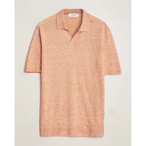 Gran Sasso Knitted Linen Polo Orange