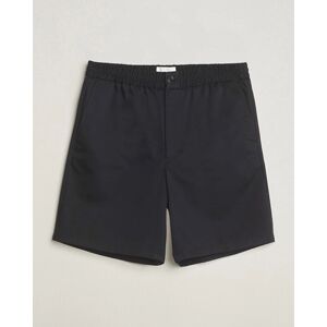 AMI Cotton Drawstring Shorts Black