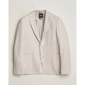 Boss BLACK Hanry Jersey Linen Checked Blazer Dark Beige