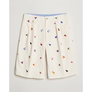 BEAMS PLUS Embroidered Shorts White