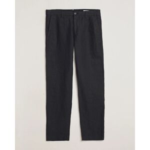 NN07 Theo Linen Trousers Black