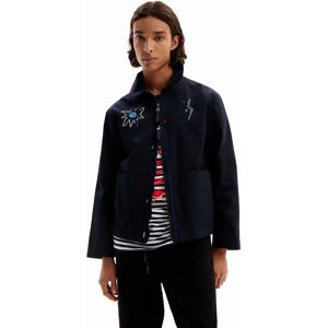 Desigual Jacket with embroidered details. - BLUE - XL