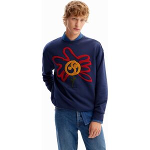 Desigual Moon flower sweatshirt - BLUE - S