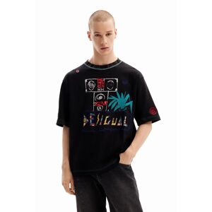 Desigual embroidered t-shirt. - BLACK - S