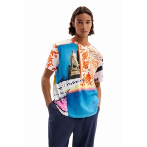 Desigual Photo collage T-shirt - MATERIAL FINISHES - L