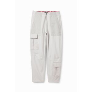 Desigual Patchwork cargo trousers - WHITE - 30