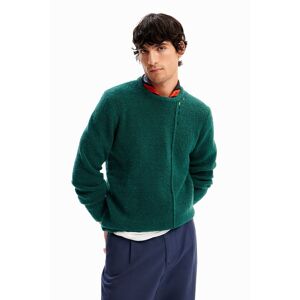 Desigual Wool texture pullover - GREEN - M
