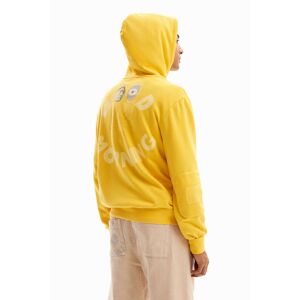Desigual Patchwork message hoodie - YELLOW - S