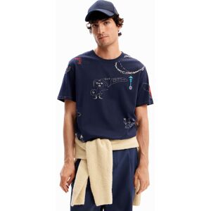 Desigual Arrow illustration T-shirt - BLUE - S