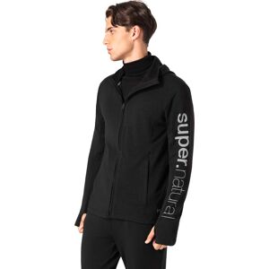 super.natural Men's Alpine Hooded Jacket Jet Black M, Jet Black