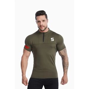 Active 1/4 Zip T-Shirt - L - Green