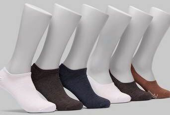 Topeco Sokker 6-Pack Bamboo Sneaker & No-Show Socks Multi  Male Multi