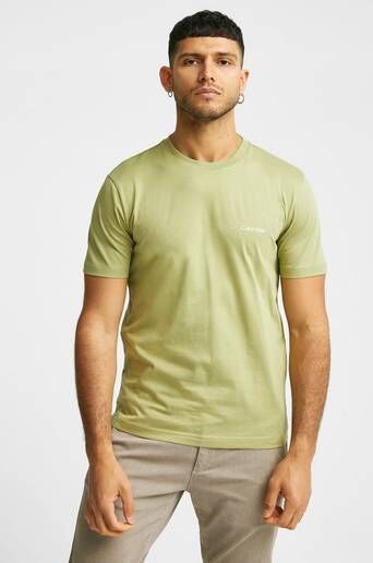 Calvin Klein T-Shirt Cotton Chest Logo T-Shirt Grønn  Male Grønn