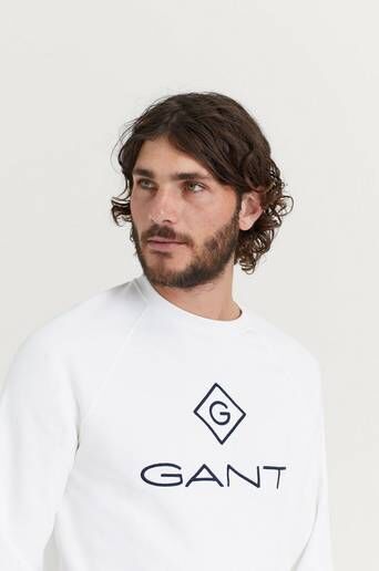 Gant Sweatshirt D1 Gant Lock-Up C-Neck Sweat Hvit  Male Hvit