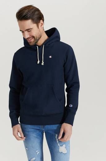 Champion Reverse Weave Hoodie Hooded Sweatshirt Blå  Male Blå