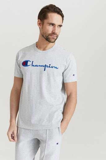 Champion Reverse Weave T-Shirt Crewneck Grå  Male Grå