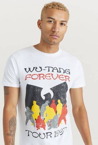 Rock Off T-Shirt Wu-Tang Clan Tee Hvit  Male Hvit