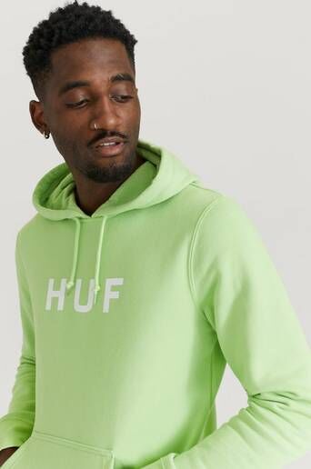 Huf Hoodie Essentials Og Logo P/o Hoodie Grønn  Male Grønn