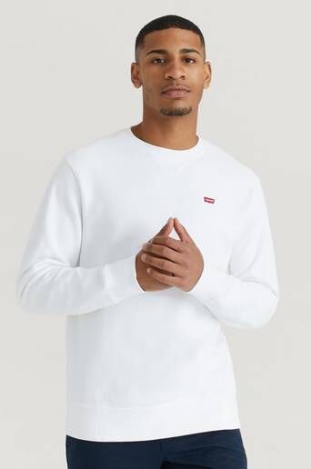 Levi'S Sweatshirt New Original Crew Hvit  Male Hvit