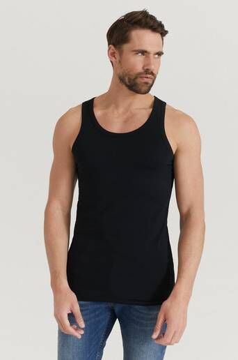 Boss Singlet 2-Pk Tank Top Svart  Male Svart