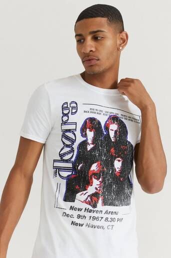 Rock Off T-Shirt The Doors Tee Hvit  Male Hvit