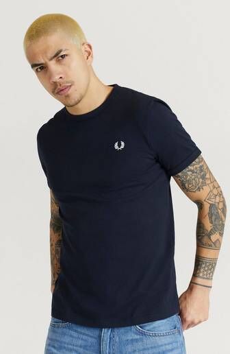 Fred Perry T-Shirt Ringer T-Shirt Blå  Male Blå