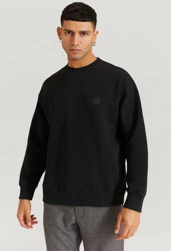 Nudie Jeans Sweatshirt Lukas Njco Circle Svart  Male Svart