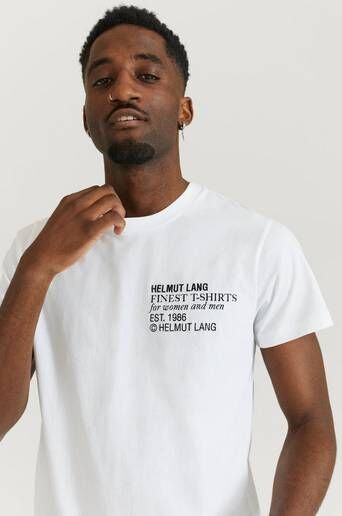 Helmut Lang T-Shirt Standard Tee Finest Hvit  Male Hvit