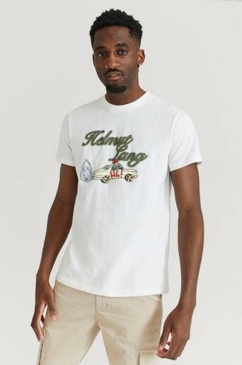 Helmut Lang T-Shirt Hl X Saintwoods Taxi T-Shirt Natur  Male Natur