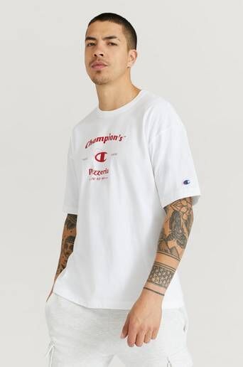 Champion Reverse Weave T-Shirt T T-Shirt Hvit  Male Hvit