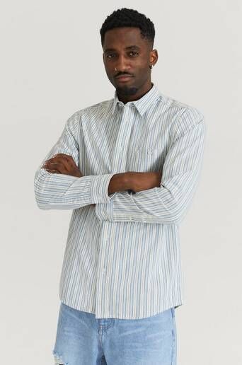 Legends Skjorte Odessa Stripe Shirt Blå  Male Blå
