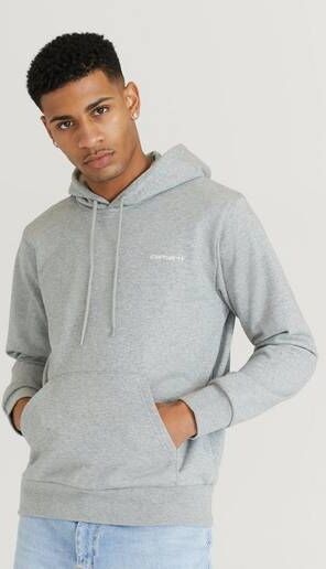 Carhartt Wip Hoodie Hooded Script Embroidery Sweat Grå  Male Grå