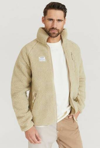 Resteröds Fleecejakke Fleece Jacket Zip Beige  Male Beige