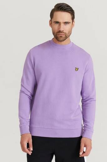 Scott Lyle & Scott Sweatshirt Washed Crew Neck Sweatshirt Lilla  Male Lilla