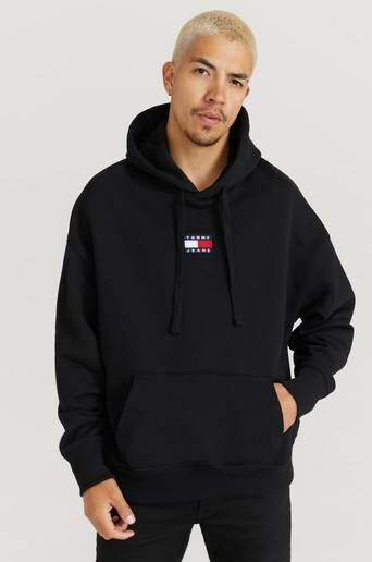 Tommy Hilfiger Hettegenser Tjm Tommy Badge Hoodie Svart  Male Svart