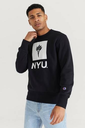 Champion Reverse Weave Sweatshirt Crewneck Sweatshirt Svart  Male Svart