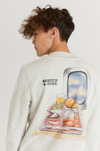 Scotch & Soda Sweatshirt Artwork Sweatshirt Beige  Male Beige