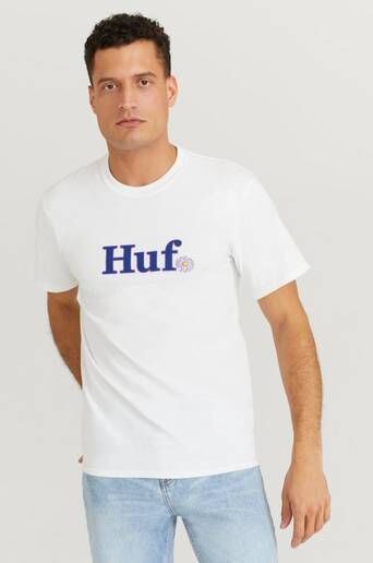 Huf T-Shirt In Bloom S/s Tee Hvit  Male Hvit