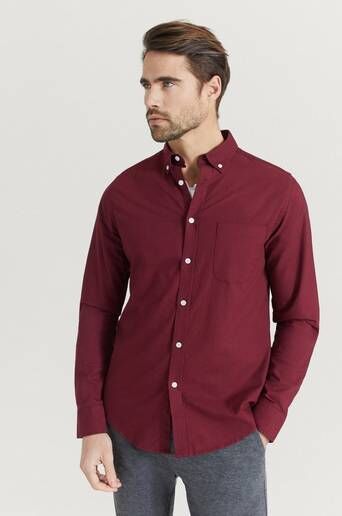 Studio Total Skjorte Melker Oxford Shirt Rød  Male Rød