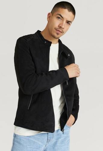 William Baxter Jakke Fake Suede Racer Jacket Svart  Male Svart