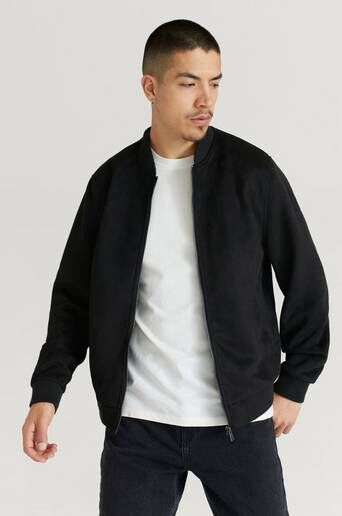 Studio Total Bomberjakke Fake Suede Bomber Svart  Male Svart