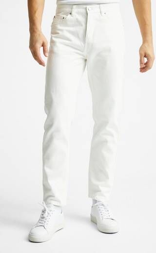 Studio Total Jeans Regular Tapered Hvit  Male Hvit