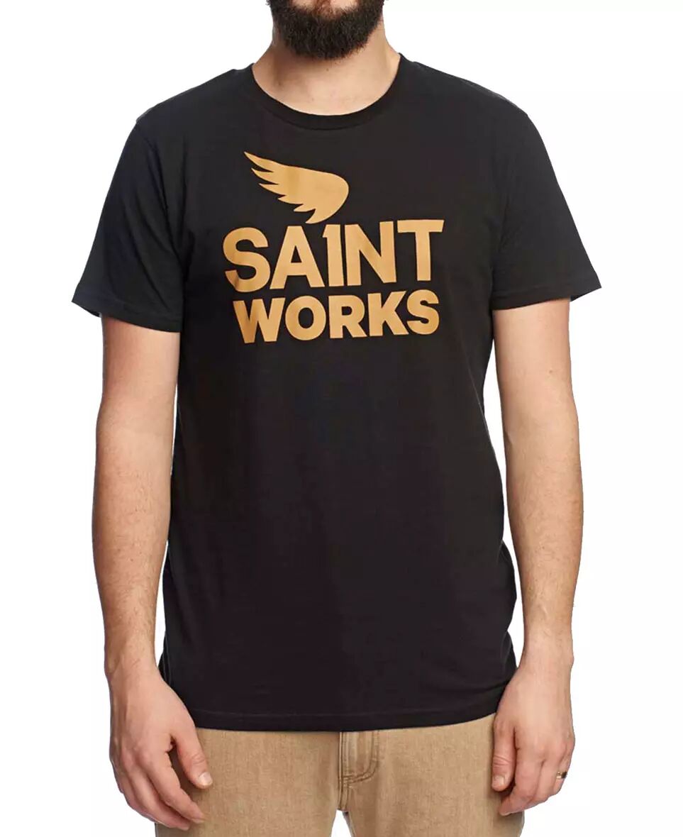 SA1NT Works Logo - T-skjorte - Svart - L
