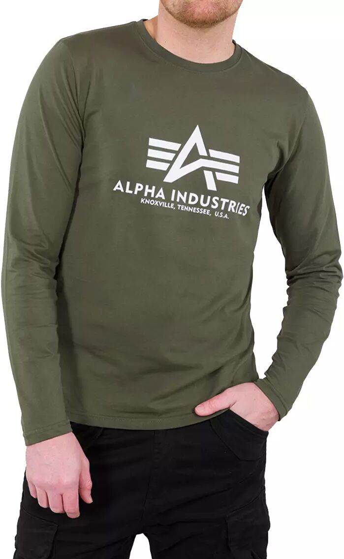 Alpha Industries Basic T LS - Trøye - Dark Olive - XL