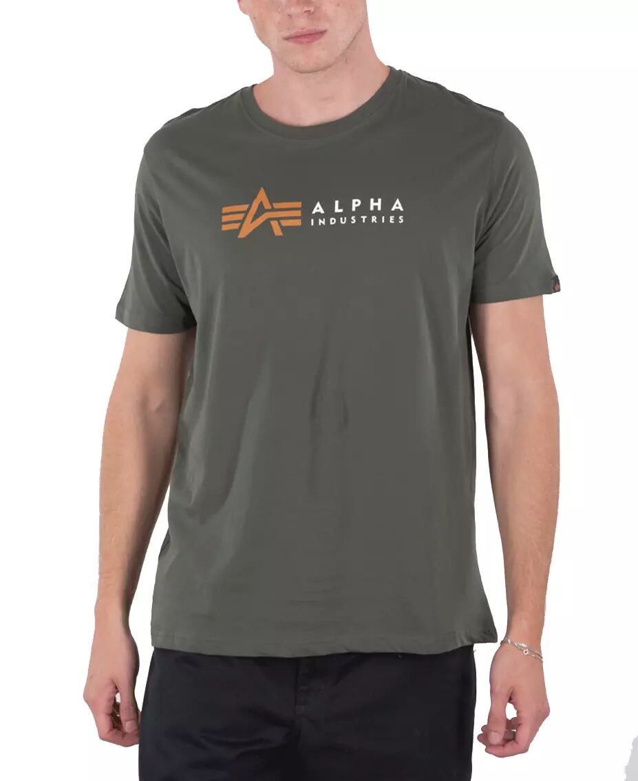Alpha Industries Alpha Label T - T-skjorte - Dark Green - XL